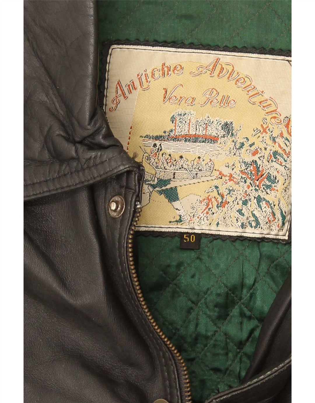 Vintage Ανδρικό Δερμάτινο Μπουφάν IT 50 Large Μαύρο Δερμάτινο