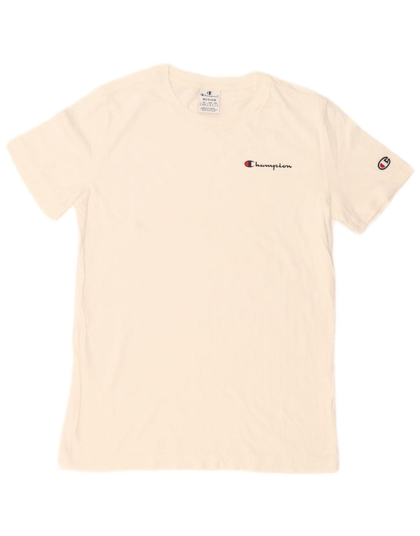 Champion Women T-Shirt Top UK 12 Medium White