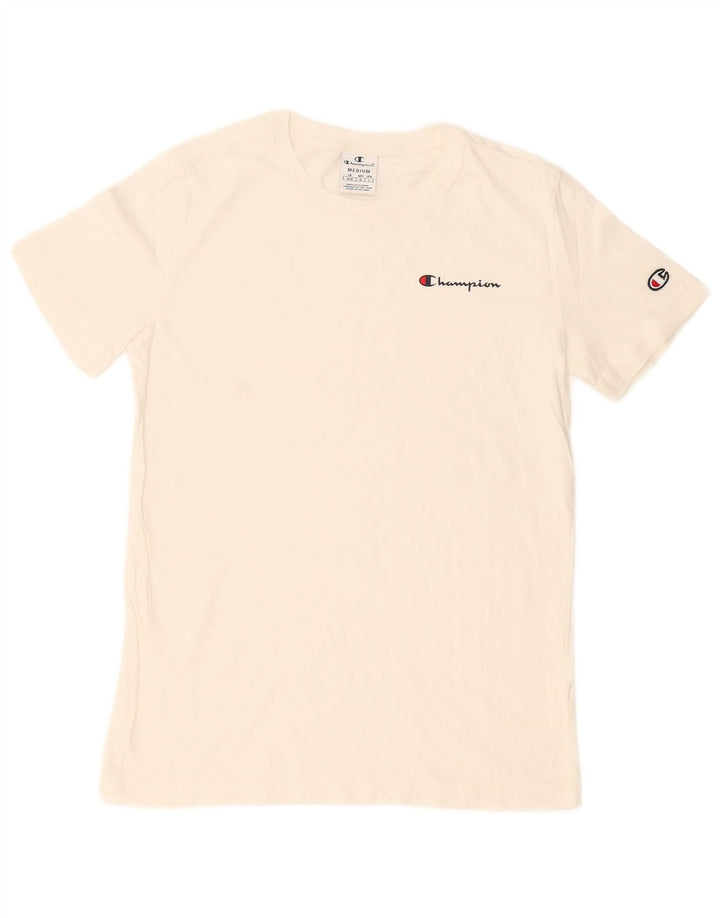 Champion Women T-Shirt Top UK 12 Medium White