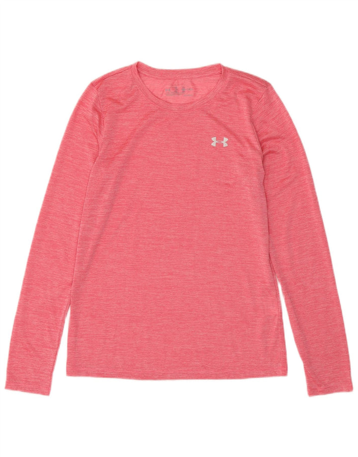 UNDER Armour Γυναικείο τοπ μακρυμάνικο UK 10 Small Pink Flecked