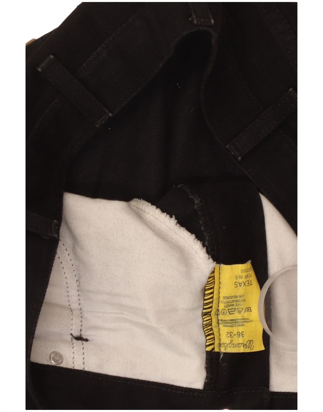 WRANGLER Ανδρικό Texas Straight Jeans W36 L32 Μαύρο βαμβακερό