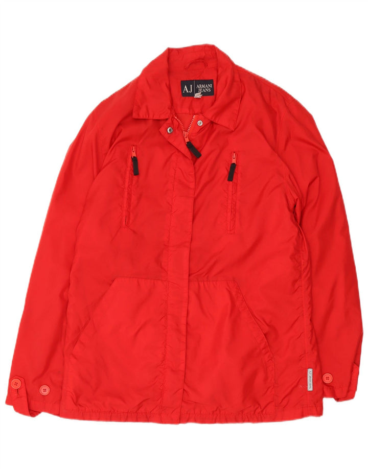 Armani Jeans Γυναικείο Windbreaker Jacket UK 12 Medium Red Polyamide