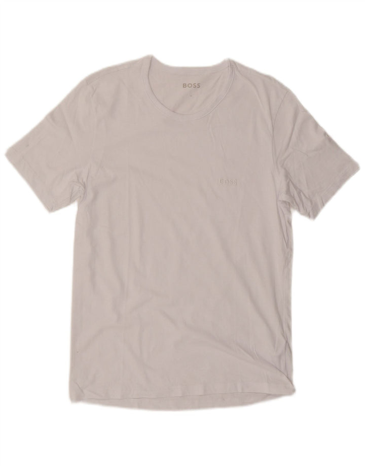 Ανδρικό T-Shirt Hugo Boss Τοπ μεσαίο λευκό βαμβακερό