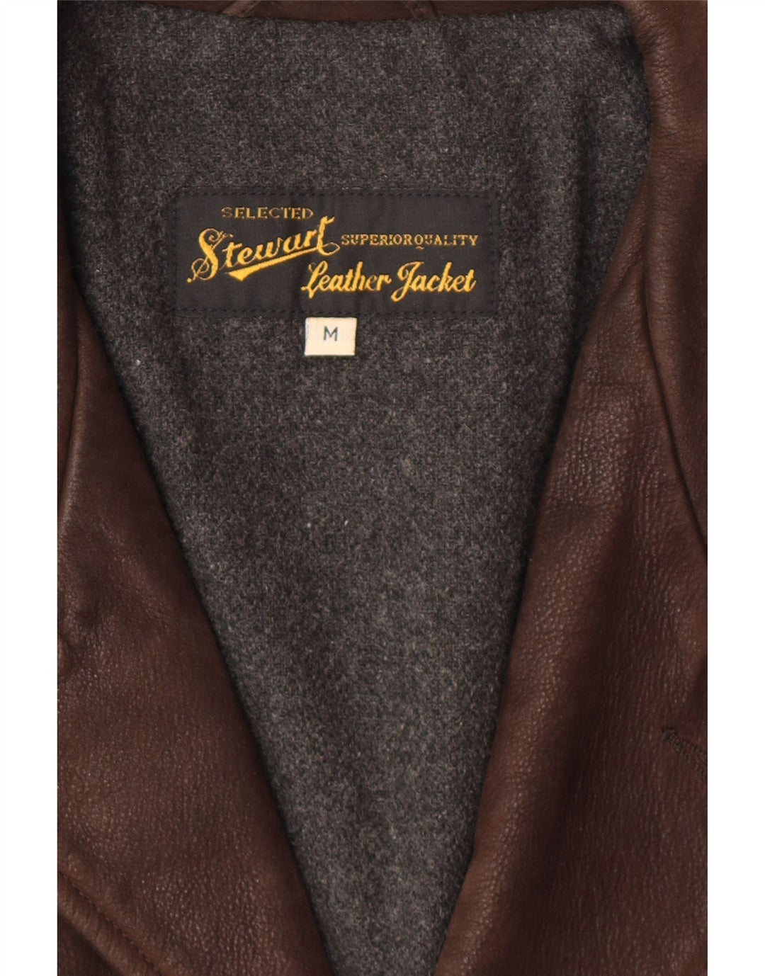 STEWART Ανδρικό Δερμάτινο Μπουφάν UK 38 Δερμάτινο Μεσαίο Καφέ