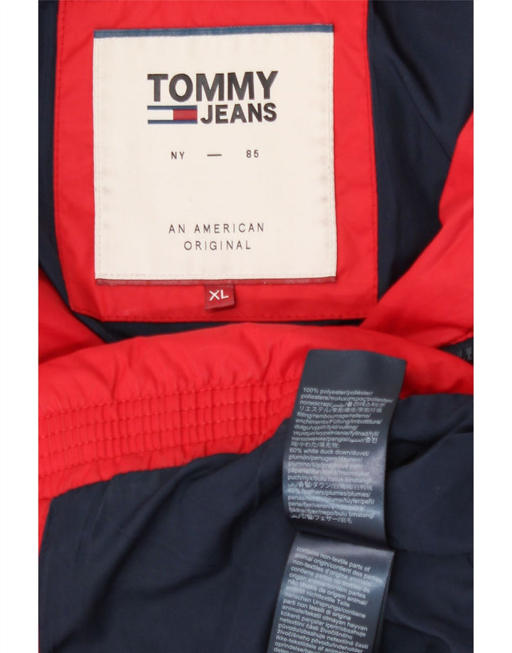 Tommy Hilfiger Ανδρικό μπουφάν με επένδυση UK 42 XL κόκκινο πολυεστέρα