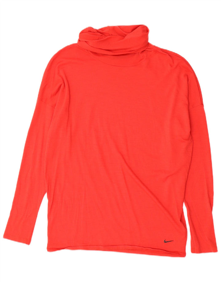 Ανδρική μπλούζα Nike Dri Fit Μακρύ μανίκι μεσαίο κόκκινο μαλλί