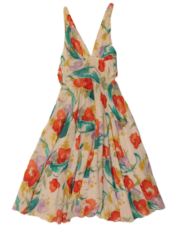 Vintage Γυναικείο Sundress IT 42 Μεσαίο Πολύχρωμο Βαμβακερό Floral