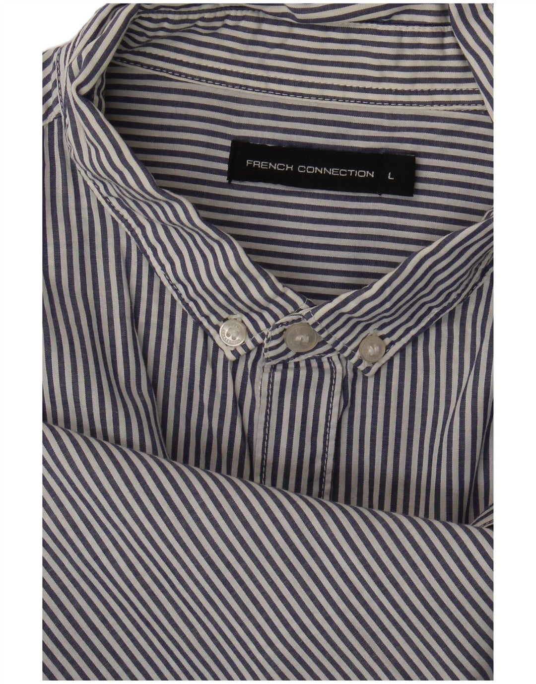 Ανδρικό πουκάμισο French Connection Μεγάλο Navy Blue Pinstripe