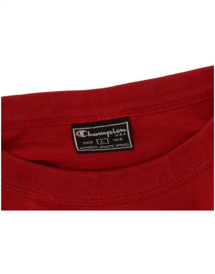 Ανδρικό Champion Graphic Top Μακρυμάνικο Μεγάλο Κόκκινο