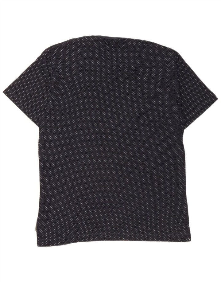 Ανδρικό T-Shirt French Connection Top Μεσαίο μπλε ναυτικό βαμβακερό στίγμα
