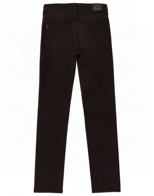 Levi's Womens 712 Slim Jeans W30 L31 Black Cotton