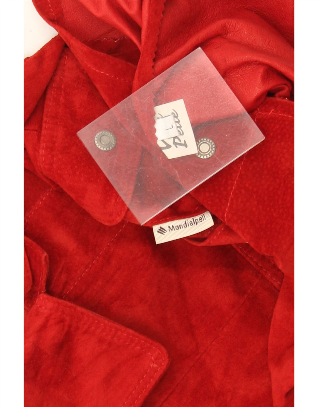 Vintage Γυναικείο Suede Gilet UK 14 Large Red Leather