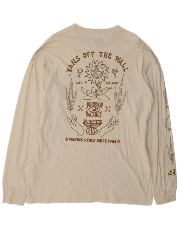 Ανδρικό Vans Classic Fit Graphic Top Μακρυμάνικο XL από λευκό βαμβακερό