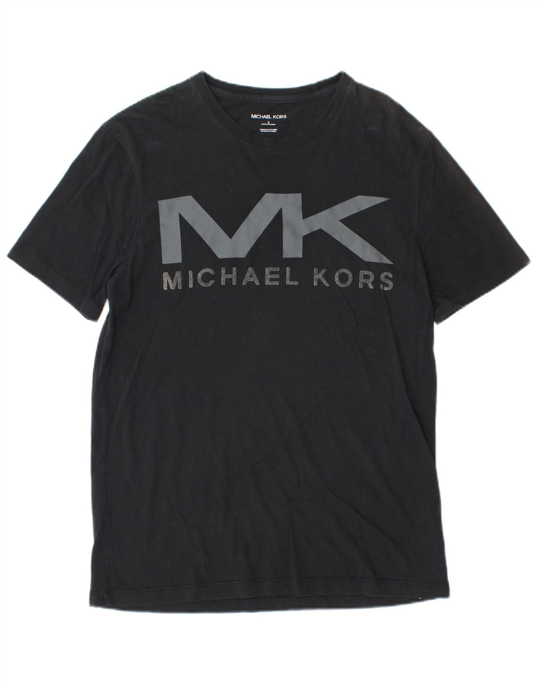 MICHAEL KORS Ανδρικό γραφικό T-Shirt Top Μικρό μαύρο βαμβακερό