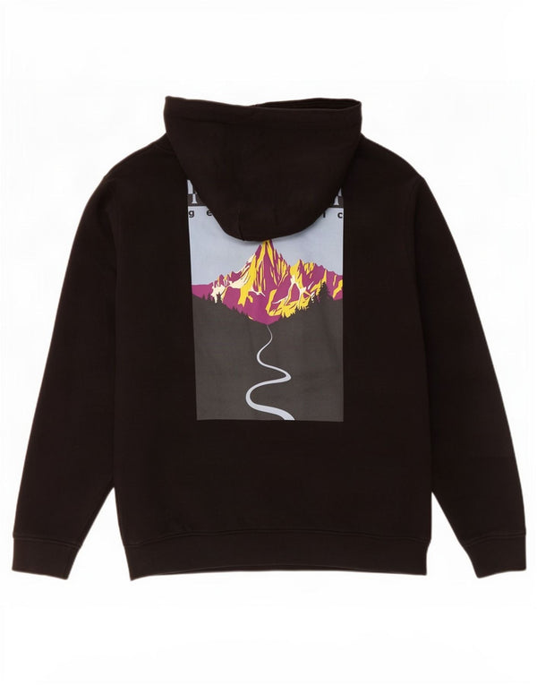 Napapijri Mens Geographic Graphic Hoodie Jumper μεγάλο μαύρο βαμβακερό