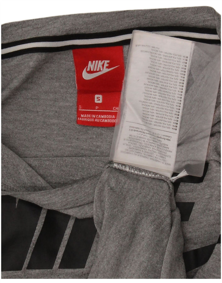 Γυναικείο γραφικό μπλουζάκι NIKE Top UK 10 Small Grey Polyester