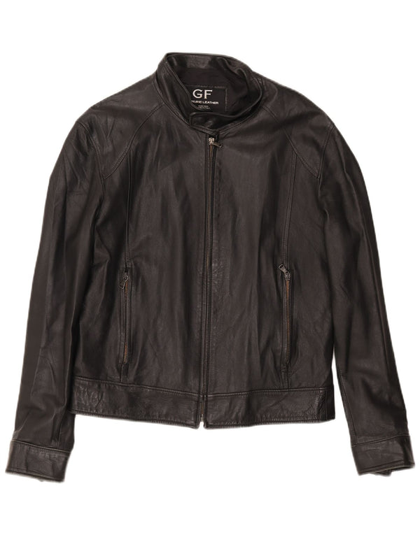 Ανδρικό δερμάτινο μπουφάν Gianfranco Ferre Bomber UK 38 Medium Black Leather