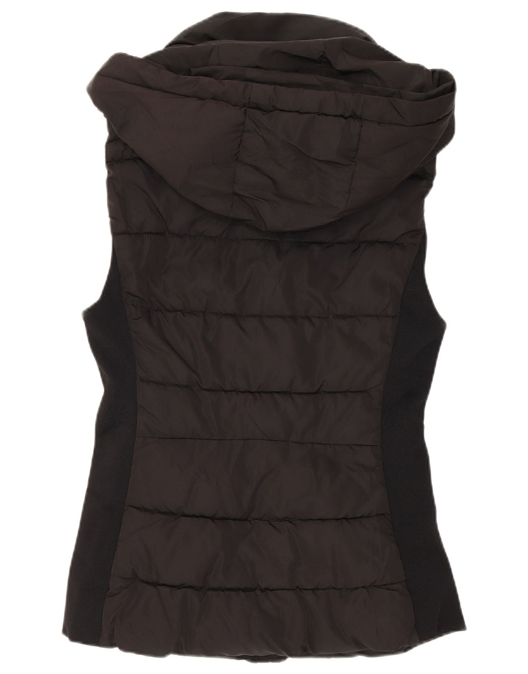 Zara Γυναικεία κουκούλα με επένδυση Gilet UK 10 Μικρός Μαύρος Πολυεστέρας
