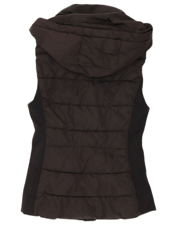 Zara Γυναικεία κουκούλα με επένδυση Gilet UK 10 Μικρός Μαύρος Πολυεστέρας