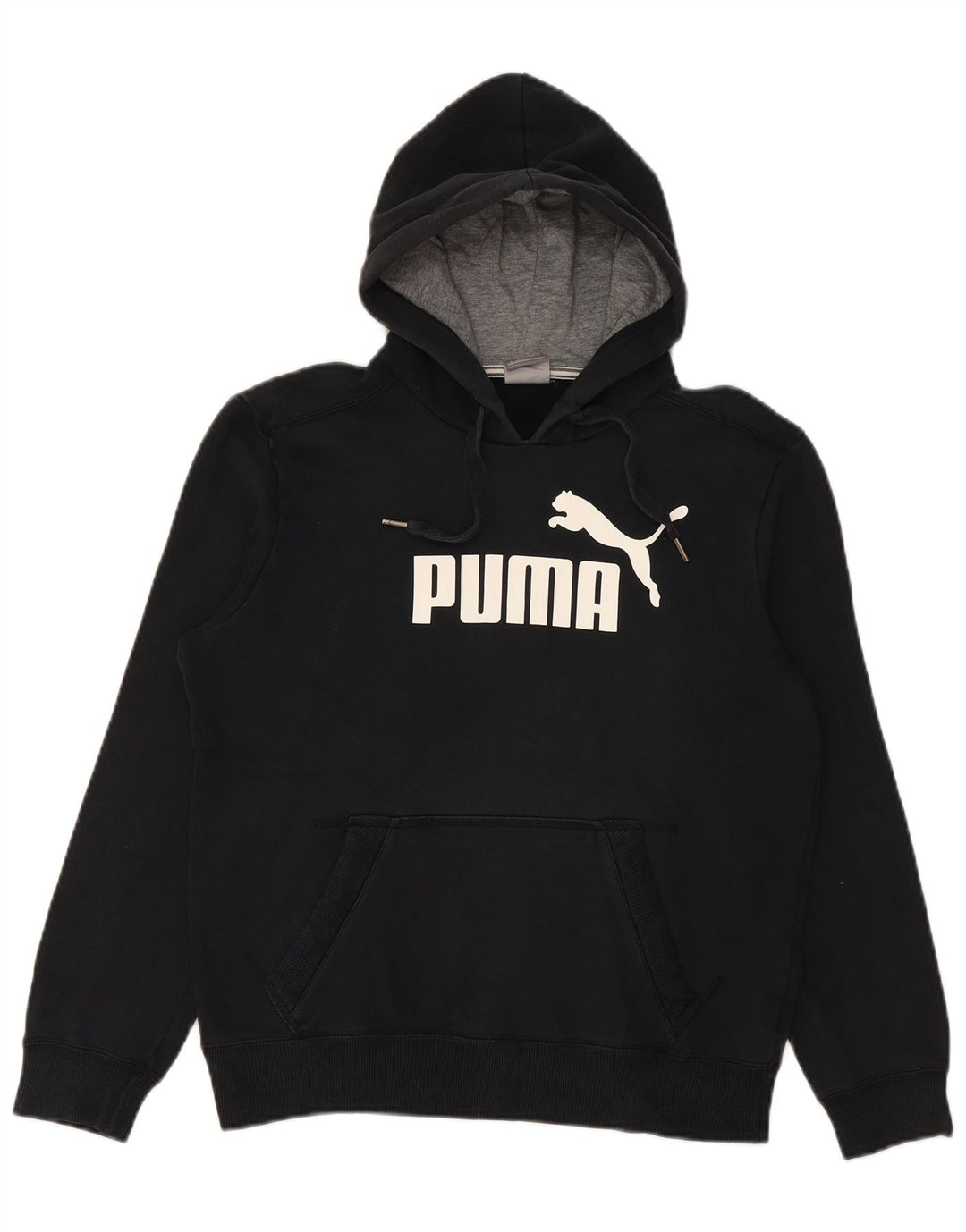 Ανδρικό γραφικό κουκούλα PUMA, μικρό μαύρο βαμβακερό