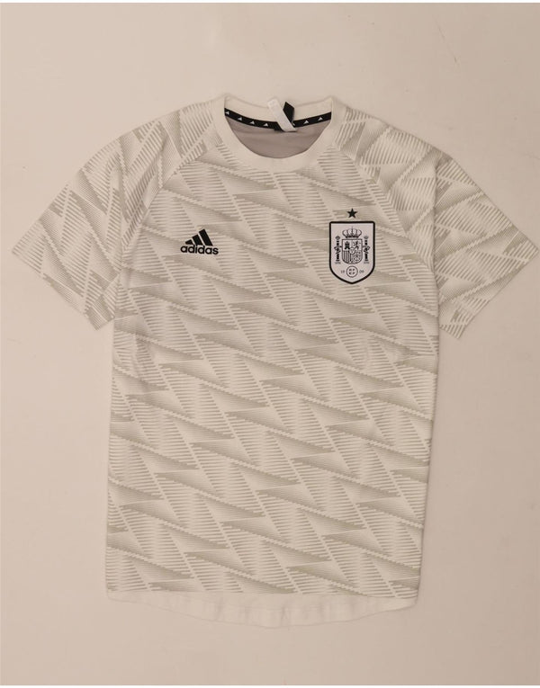 Ανδρικό T-Shirt Adidas Top Μεσαίο λευκό γεωμετρικό βαμβάκι