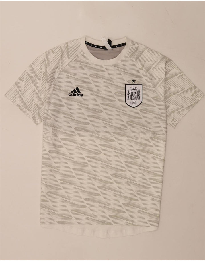 Ανδρικό T-Shirt Adidas Top Μεσαίο λευκό γεωμετρικό βαμβάκι