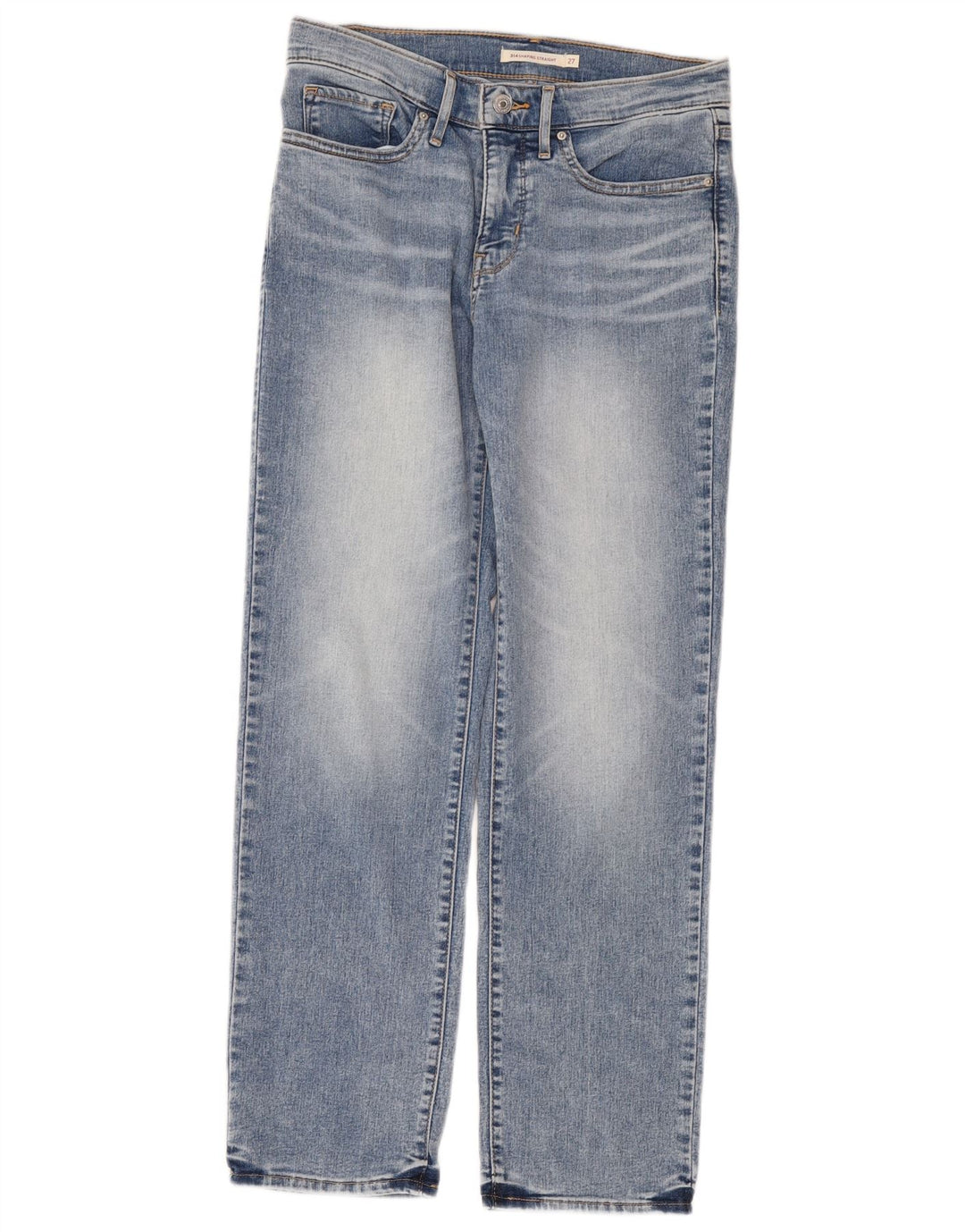 Levi's Womens 314 Shaping Straight Jeans W27 L30 Blue Cotton
