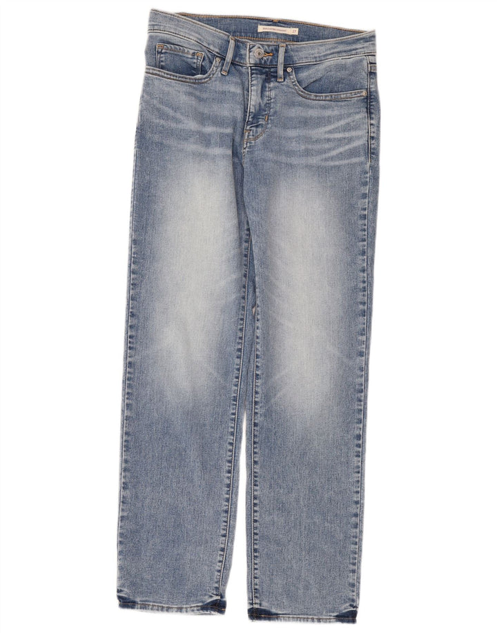Levi's Womens 314 Shaping Straight Jeans W27 L30 Blue Cotton