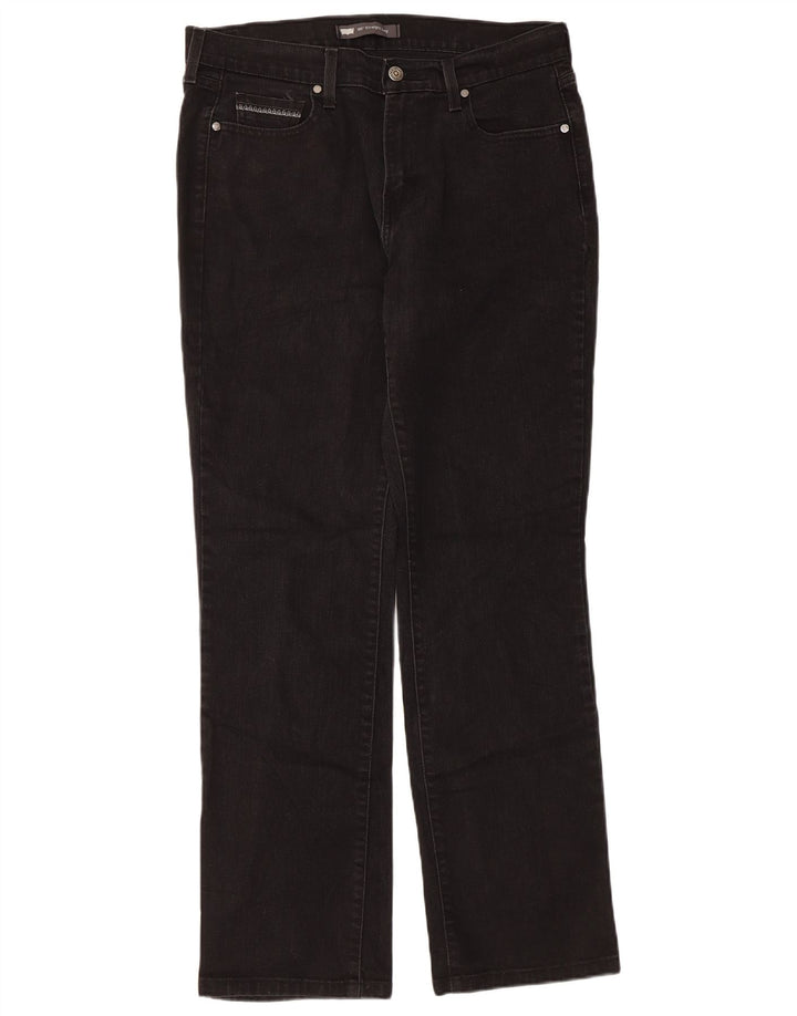 Levi's Womens 505 Straight Jeans W31 L32 Μαύρο βαμβακερό