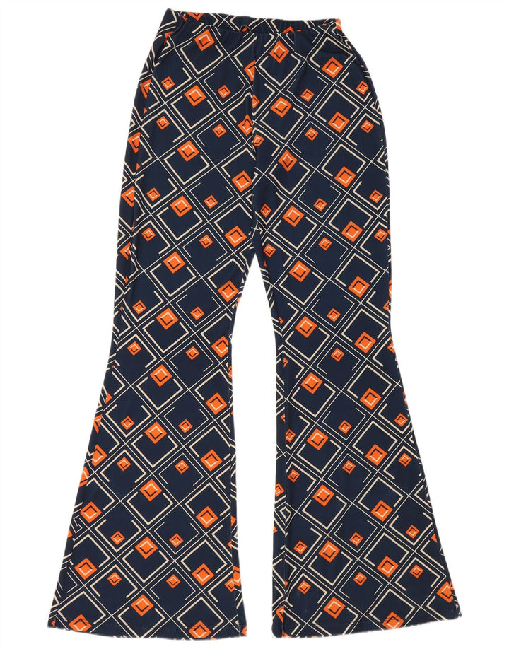 Zara Γυναικείο Παντελόνι Flare Medium W28 L32 Navy Blue Geometric