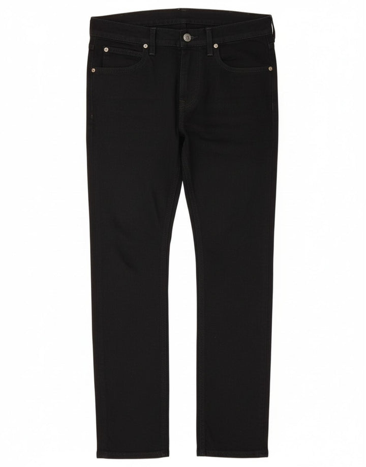 Lee Mens Luke Slim Jeans W30 L30 Μαύρο βαμβακερό