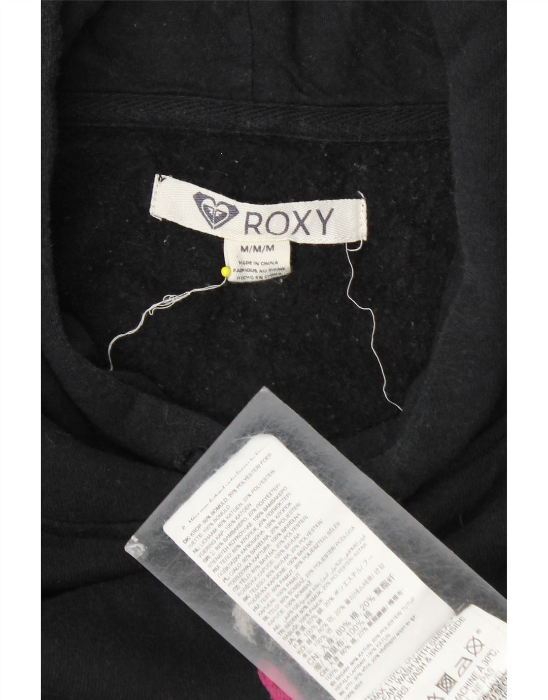Γυναικείο Roxy Graphic Hoodie Jumper UK 14 Medium Black Cotton