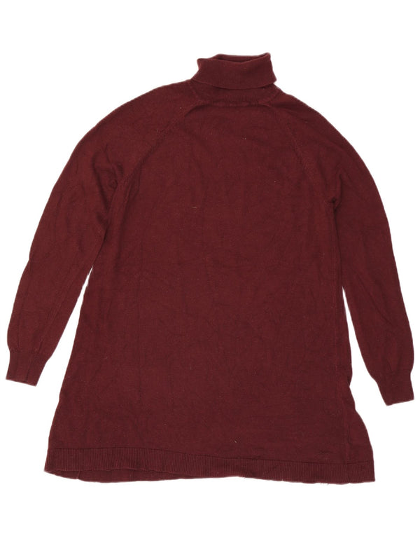 Marks & Spencer Γυναικείο πουλόβερ με ρολό λαιμόκοψη UK 10 Small Burgundy