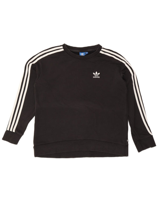 Γυναικείο φούτερ Adidas Oversized Jumper UK 8 Small μαύρο βαμβακερό