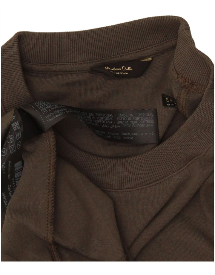 Massimo Dutti Ανδρικό T-Shirt Top μεγάλο γκρι βαμβακερό