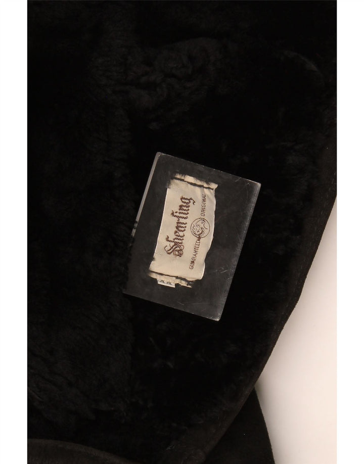 Vintage Γυναικείο Oversized Shearling Jacket IT 44 Medium Black Shearling