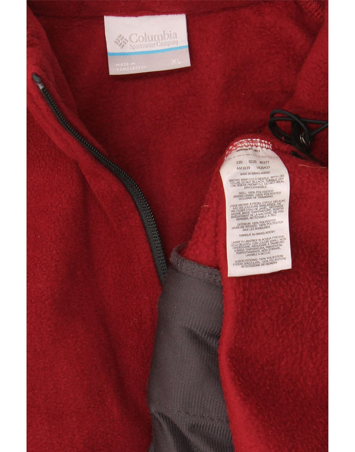 Columbia Ανδρικό Fleece Jacket UK 42 XL Βουργουνδίας Πολυεστέρας