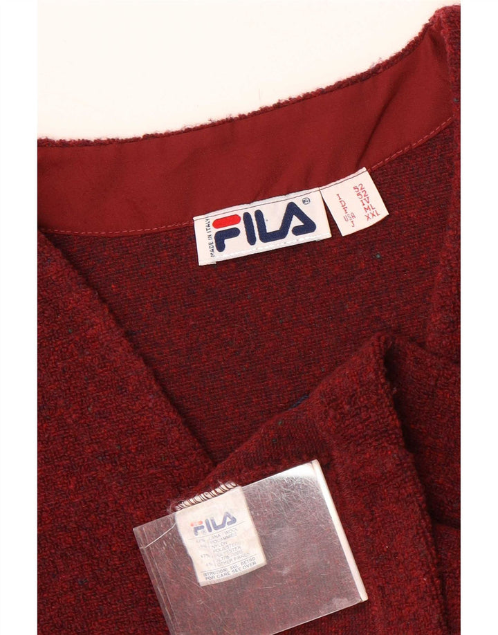 Ανδρικό πλεκτό γιλέκο Fila Μαλλί με μεσαίο καφέ