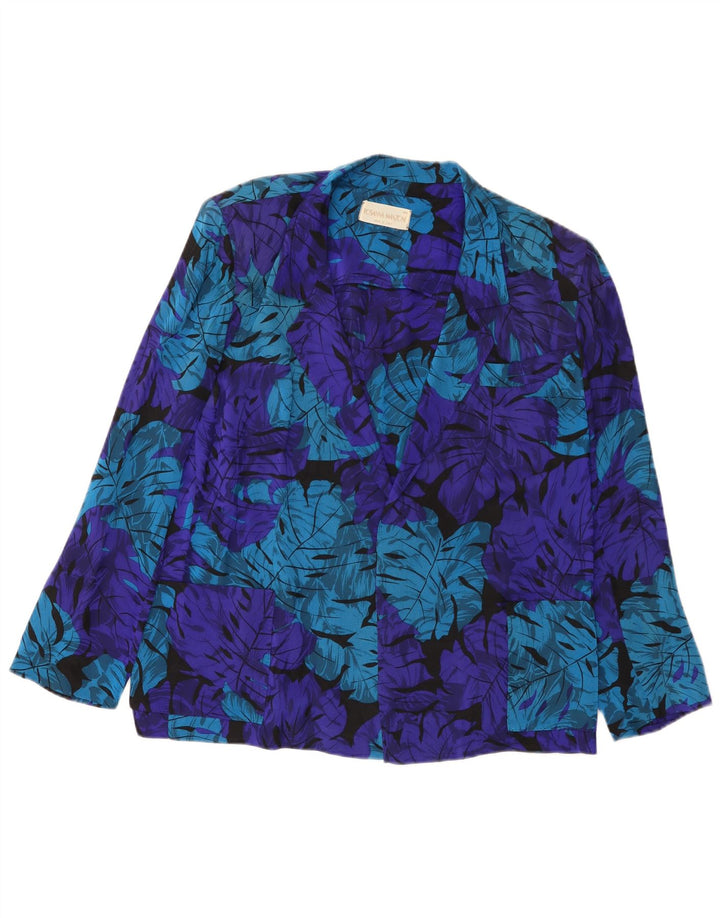Rosanna Manzoni Γυναικείο Open Blazer Jacket IT 44 Medium Blue Floral