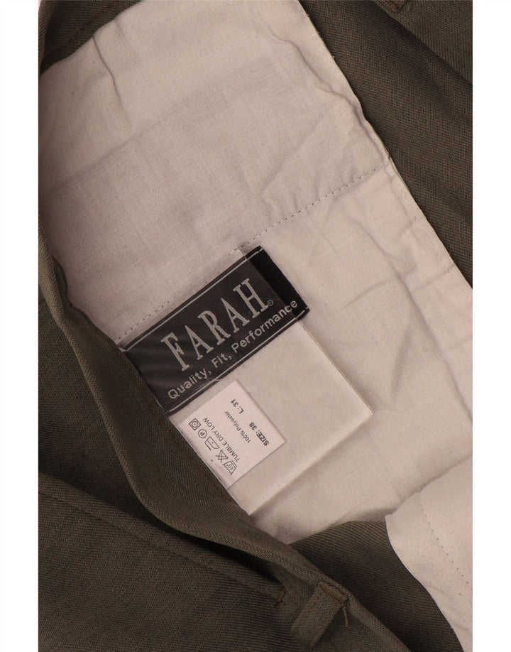 Farah Ανδρικό ίσιο casual παντελόνι W38 L31 Khaki Polyester