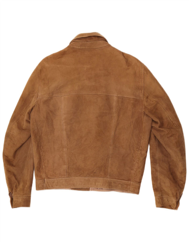 Vintage Ανδρικό Suede Jacket IT 50 Large Brown