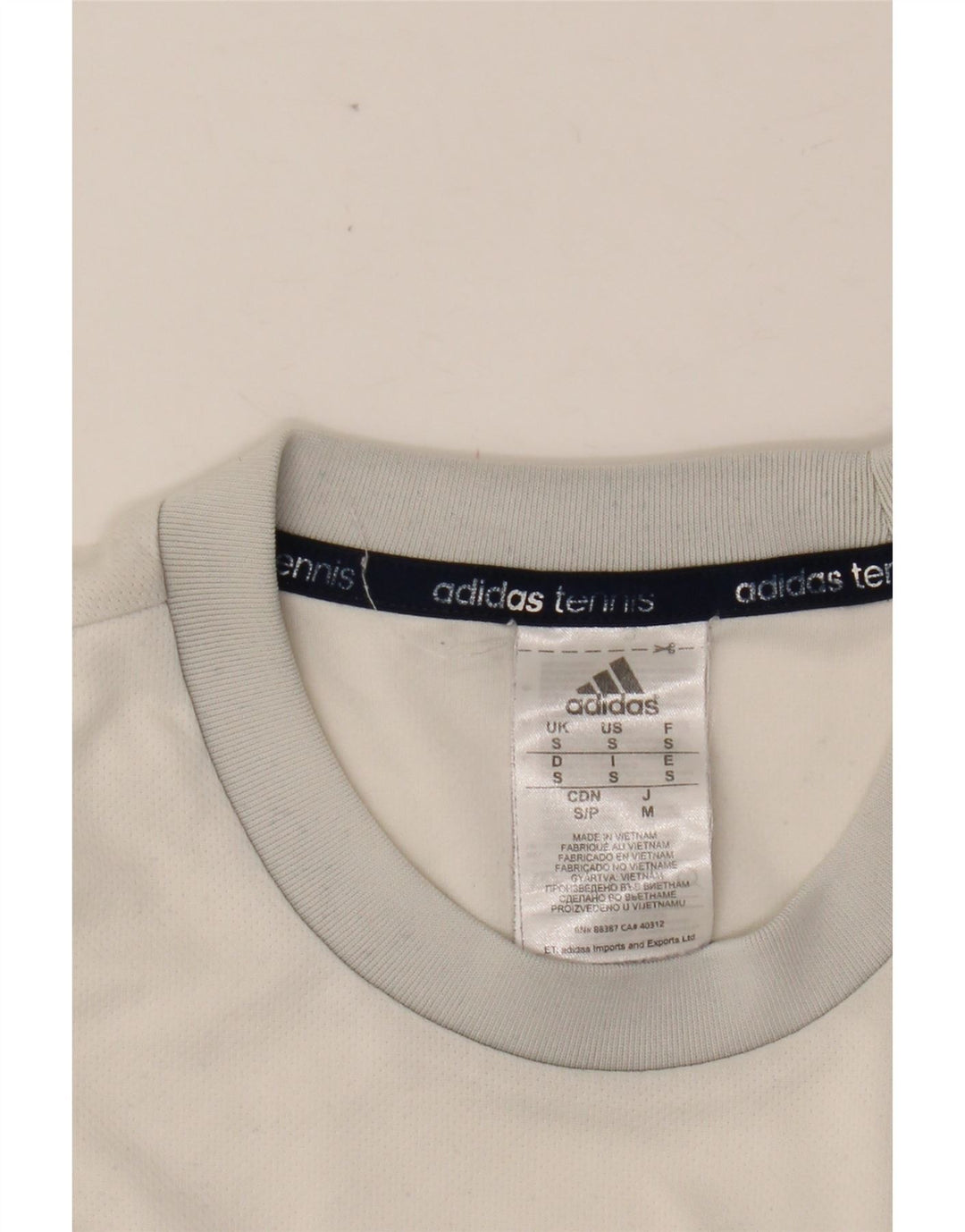 Ανδρικό μπλουζάκι τένις ADIDAS Top Small White Colourblock Polyester