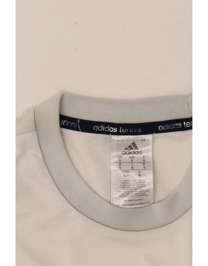 Ανδρικό μπλουζάκι τένις ADIDAS Top Small White Colourblock Polyester