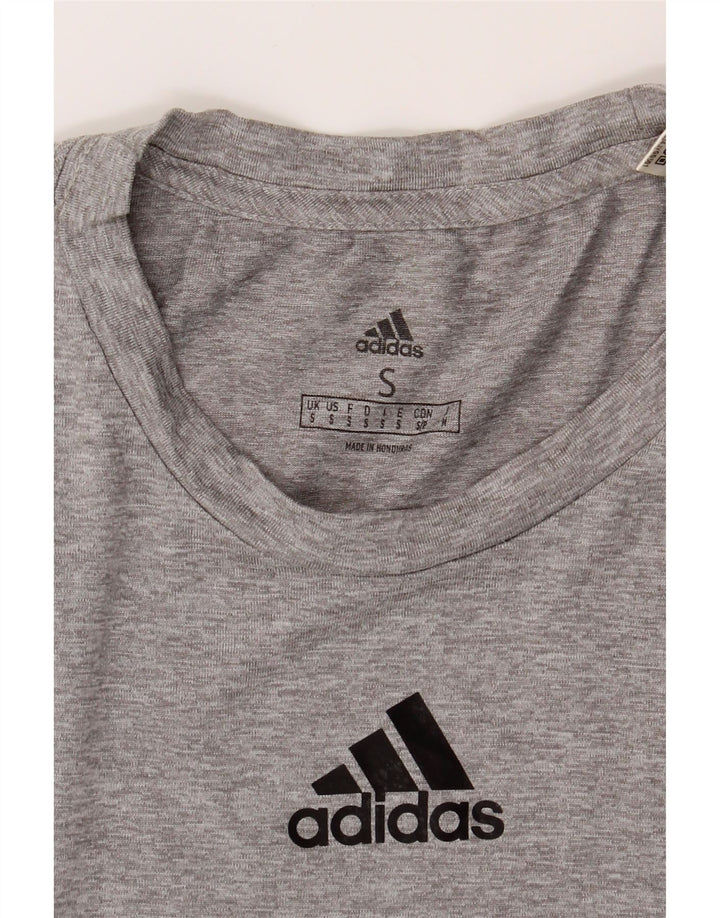 ADIDAS Mens Huskies Graphic T-Shirt Top Small Grey Polyester Vintage Adidas and Second-Hand Adidas from Messina Hembry 