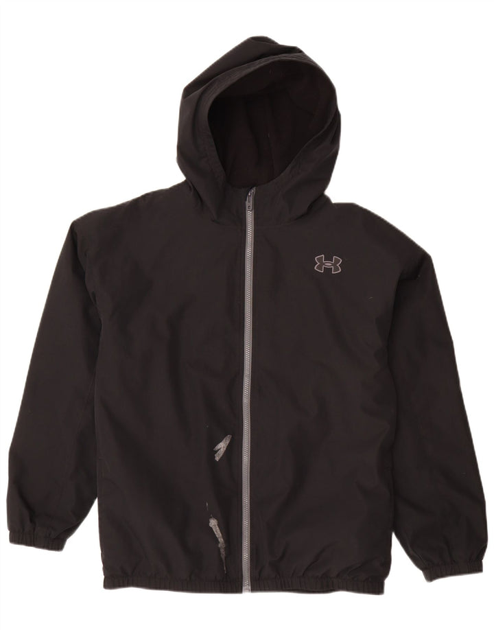 Under Armour Boys Graphic Hooded Rain Jacket 13-14 Years Μαύρο