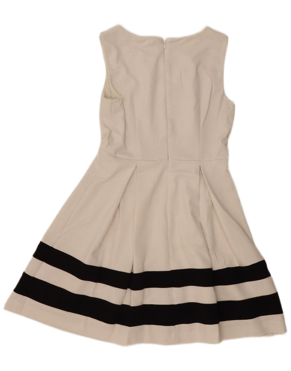 Γυναικείο αμάνικο φόρεμα CALVIN KLEIN US 10 μεγάλο λευκό ριγέ