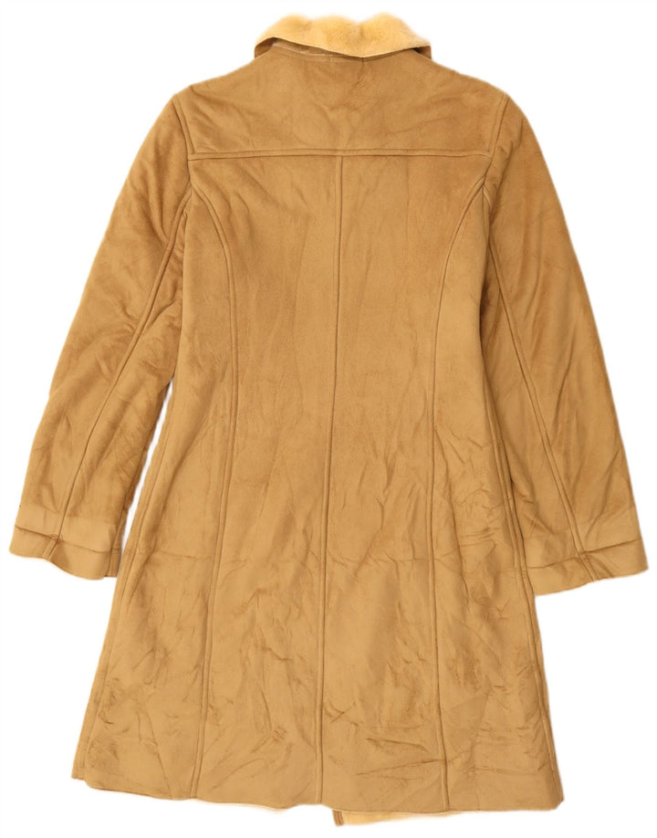BENETTON Γυναικείο παλτό Sherpa UK 10 Small Beige Modacryl