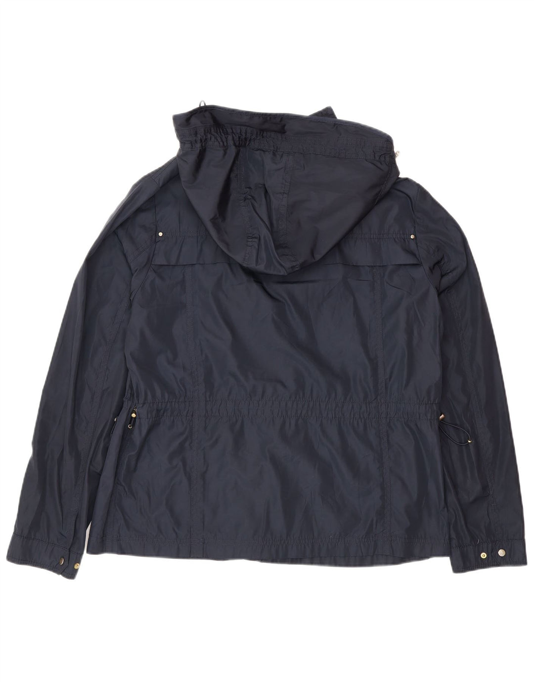 Zara Γυναικείο Μπουφάν Utility με Κουκούλα UK 18 XL Navy Blue Polyester