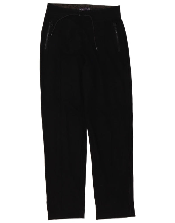 Marks & Spencer Γυναικεία φόρμα παντελόνια UK 10 Small Black Cotton