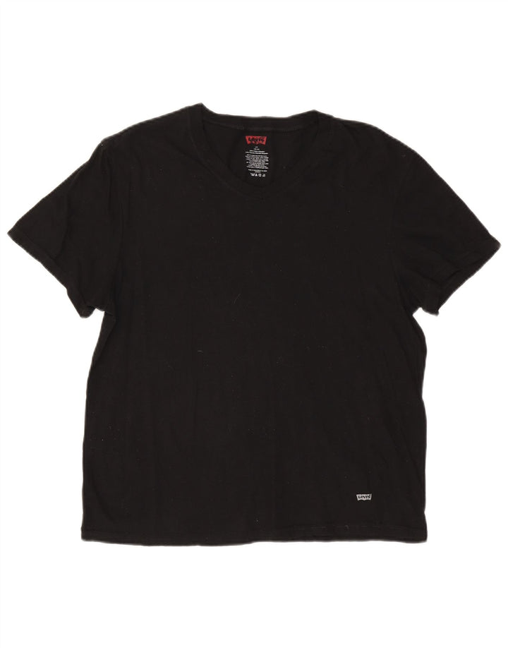 Γυναικείο T-Shirt Levi's Top EU 42/44 μεγάλο μαύρο βαμβακερό